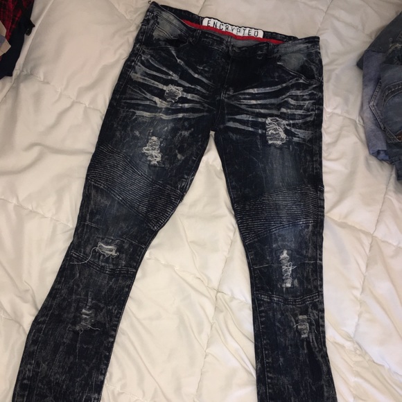 encrypted skinny jeans